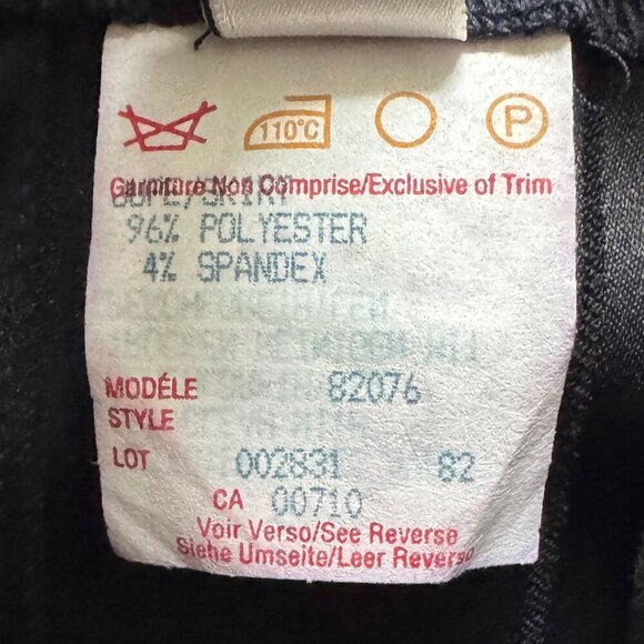 Vintage Y2K 90s Black Pinstripe Skirt Suit Made in Canada Minimalist Business - Picture 11 of 11